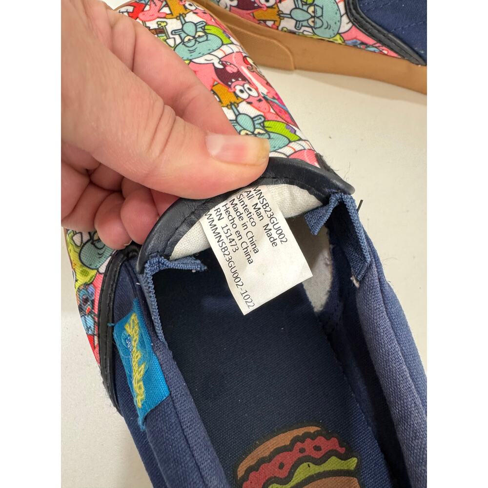 SpongeBob Krusty Krab Ground Up Slip-On Canvas Shoes - 8.5 - Picture 7 of 10